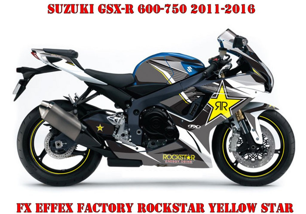 Rockstar Yellow Star für Suzuki GSX-R 600/750 2011-2017